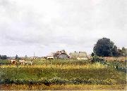 Stanislaw Debicki Landscape from Stryja painting
